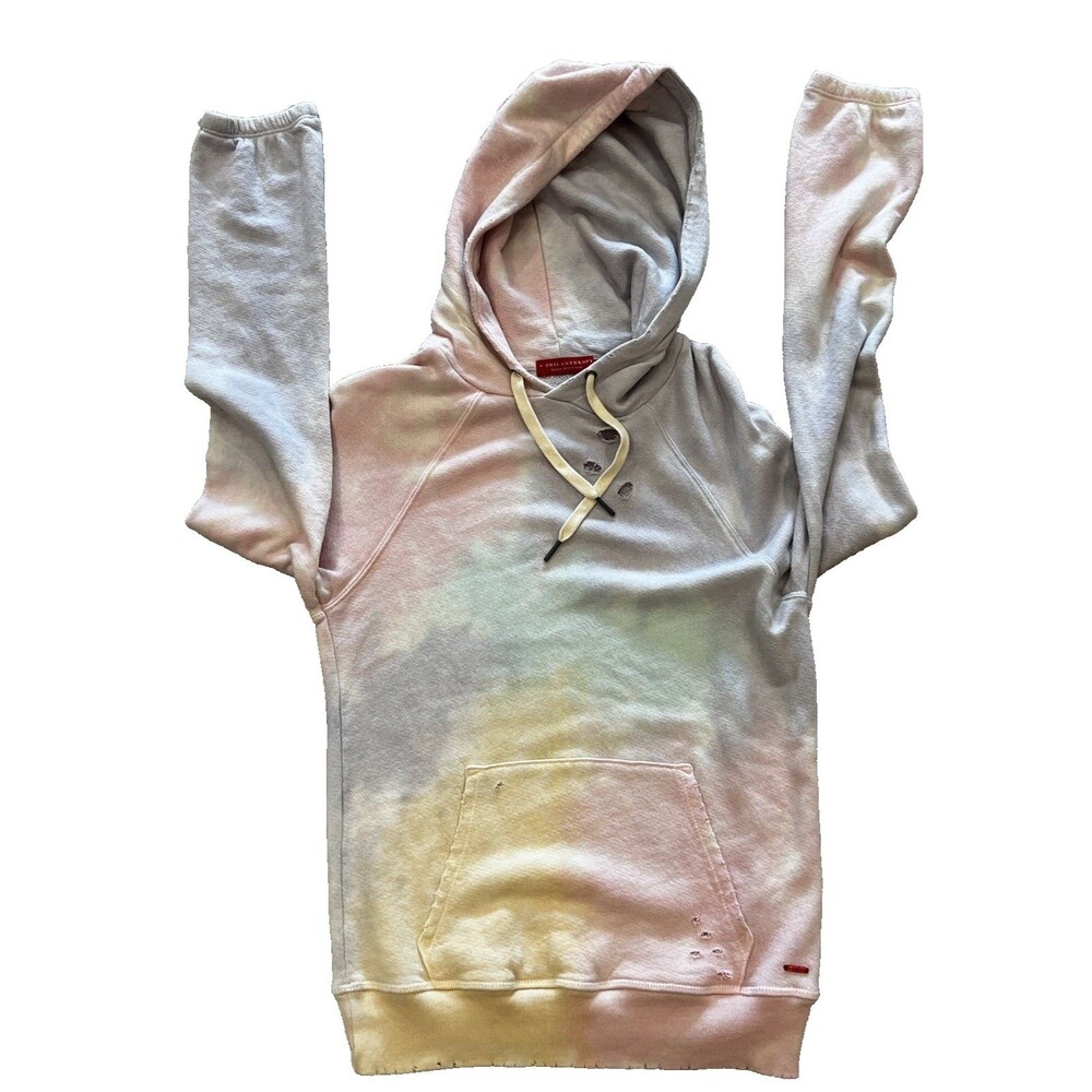 n:PHILANTHROPY Pastel Tie-Dye Hoodie in Cream, Pink, Yellow